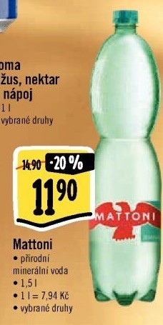 Přírodní voda Mattoni