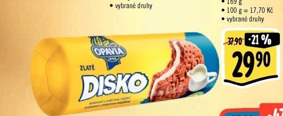 Zlaté sušenky Disko Opavia