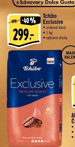 Zrnkové kávy Tchibo Exclusive