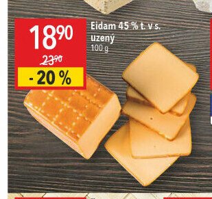 Eidam 45 % t. v s. uzený