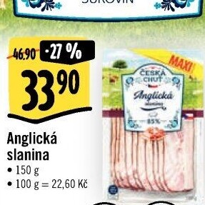 Anglická slanina Česká chuť