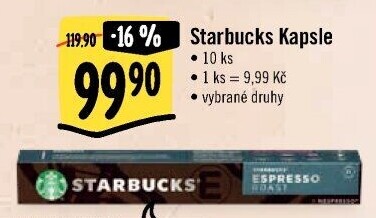Kapsle Nespresso Starbucks