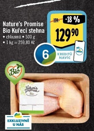 Kuřecí stehna bio Nature'