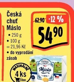 Máslo Česká chuť