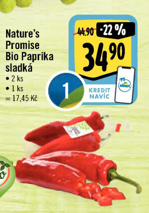 Paprika červená bio Nature'
