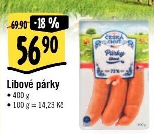Párky libové Česká chuť