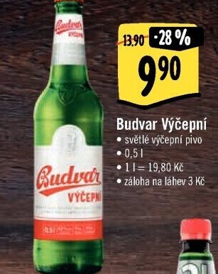 Pivo světlé výčepní Budweiser Budvar