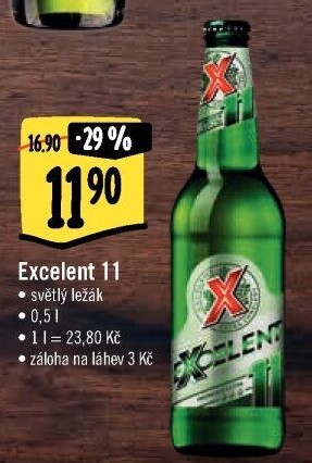 Pivo světlý ležák 11° Excelent