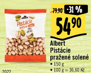 Pražené pistácie Albert