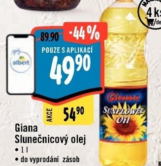 Slunečnicový olej Giana