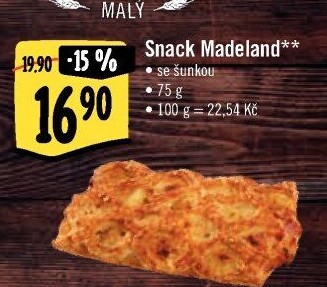 Snack Madeland se šunkou La Lorraine