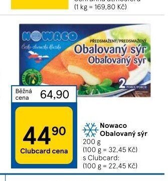 Nowaco Obalovaný sýr 200 g