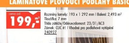 Laminátové plovoucí podlahy Basic 7mm - UNI HOBBY akcniletaky.com