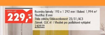 Laminátové plovoucí podlahy Basic 8mm - UNI HOBBY akcniletaky.com
