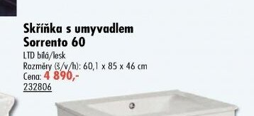 Skříňka s umyvadlem Sorrento 60 - UNI HOBBY akcniletaky.com