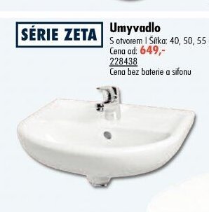 Umyvadlo Zeta - UNI HOBBY akcniletaky.com