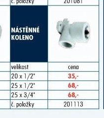 NÁSTĚNNÉ KOLENO - UNI HOBBY akcniletaky.com