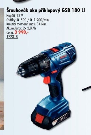 Šroubovák aku příklepový GSB 180 LI - UNI HOBBY akcniletaky.com