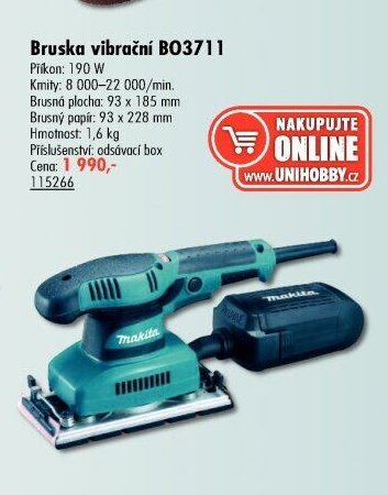 Bruska vibrační BO3711 - UNI HOBBY akcniletaky.com
