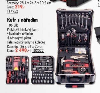 Kufr s nářadím 186 dílů - UNI HOBBY akcniletaky.com