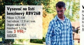 Vysavač na listí benzínový RBV26 - UNI HOBBY akcniletaky.com