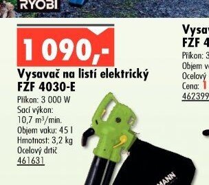 Vysavač na listí elektrický FZF 4030-E - UNI HOBBY akcniletaky.com