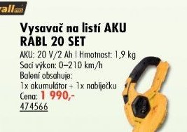 Vysavač na listí AKU RABL 20 SET - UNI HOBBY akcniletaky.com