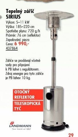 Tepelný zářič SIRIUS - UNI HOBBY akcniletaky.com