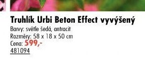 Truhlík Urbi Beton Effect vyvýšený - UNI HOBBY akcniletaky.com