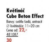 Květináč Cube Beton Effect - UNI HOBBY akcniletaky.com