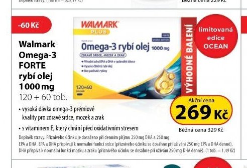 Walmark Omega-3 FORTE rybí olej