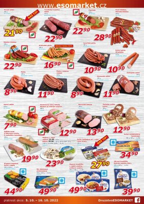 akční leták ESO MARKET 5.10.2022-16.10.2022