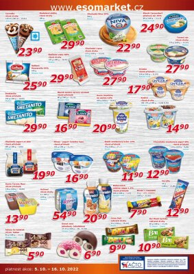 akční leták ESO MARKET 5.10.2022-16.10.2022