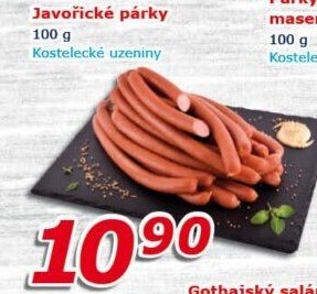 Párky javořické Kostelecké uzeniny