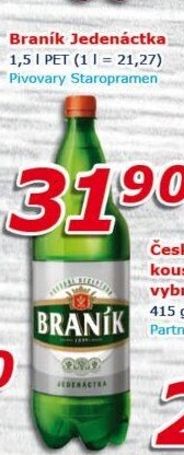 Pivo světlý ležák 11° Jedenáctka Braník