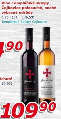 Vína Templářské sklepy Čejkovice