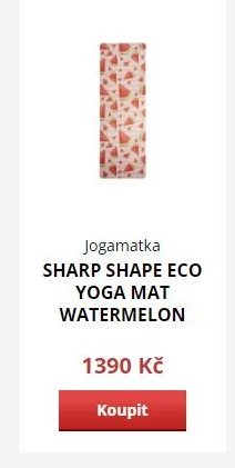 Jogamatka SHARP SHAPE ECO YOGA MAT WATERMELON