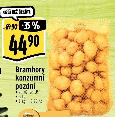 Brambory konzumní pozdní