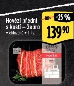 Hovězí přední s kostí - žebro Albert