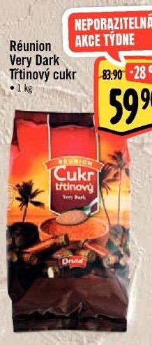 Třtinový cukr Very dark Druid Réunion