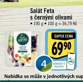 Salát Feta s černými olivami