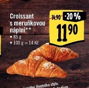 Croissant s meruňkovou náplní