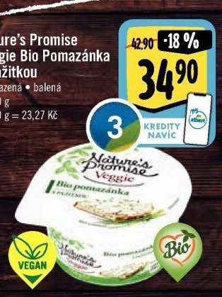 Nature's Promise Veggie Bio Pomazánka s pažitkou