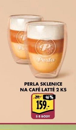 PERLA SKLENICE NA CAFÉ LATTÉ 2 KS
