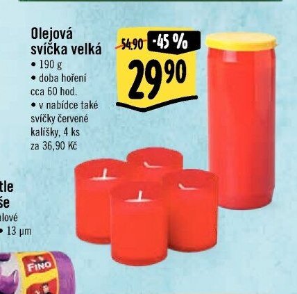 Olejová svíčka velká