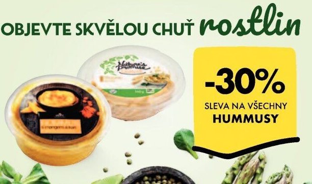 Sleva na všechny hummusy