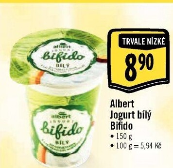 Bilý jogurt Bifido Albert