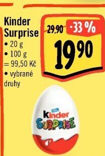 Čokoládové vajíčko s překvapením Kinder Surprise