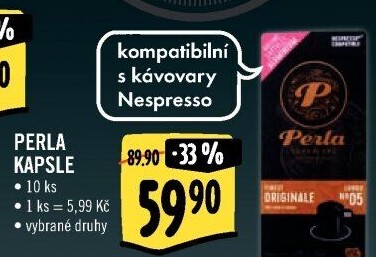 Kapsle Nespresso AH Perla