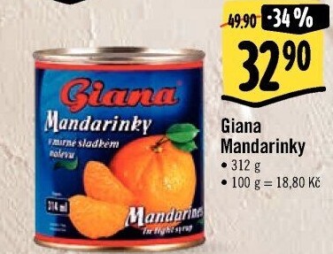 Kompot mandarinky Giana